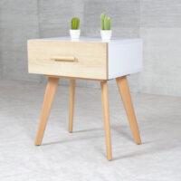 Table de nuit à un tiroir Beige