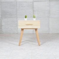 Table de nuit à un tiroir Beige – Image 2