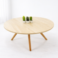 Table Basse Octavia- Ronde 90cm-Beige – Image 4