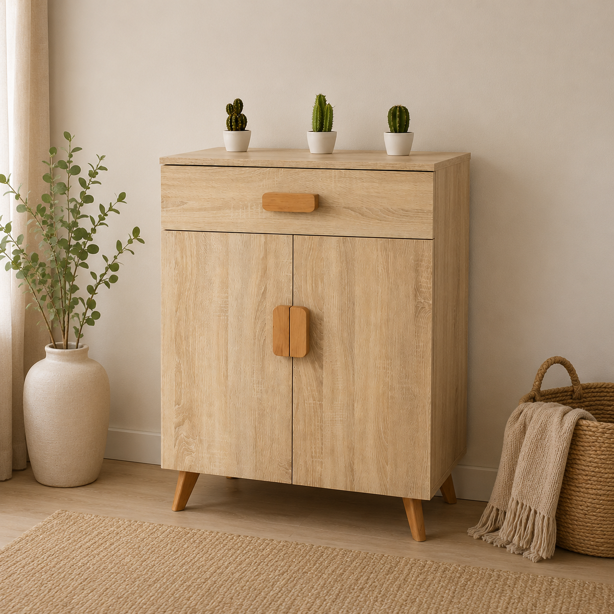 Porte Chaussure un tiroir Décor Beige – Image 4