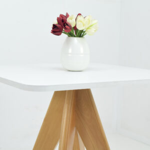 Table à Manger Scandinave-Carrée 70x70cm-Blanc – Image 3