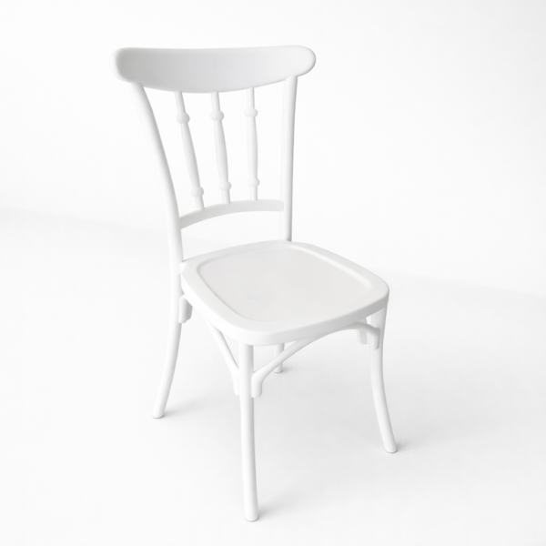 Chaise moderne beige rembourrée avec pieds noirs, design contemporain et assise confortable