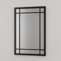 Miroir Décoratif Rectangulaire 90x60 cm Métal Noir – Image 3